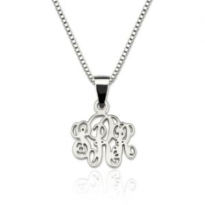 Small Monogram Necklace Personalized