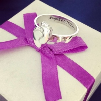 Personalized Mother Day Ring Gift From Daughter In Sterling Silver