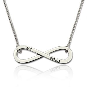 Infinity Symbol Necklace with Two Names
