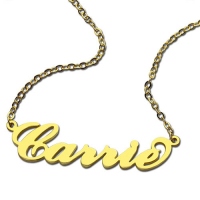 40% Discount Gold Custom Carrie Name Necklace