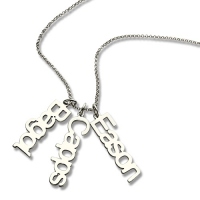 Vertical Family Name Necklace