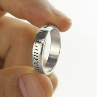 Engraved Name Promise Ring