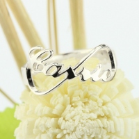 Cut Out Name infinity Ring