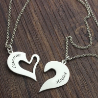 Couples Breakable Heart Necklace