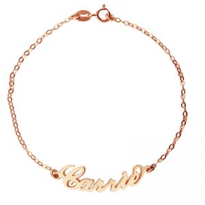 Personalized Rose Gold Carrie Name Bracelet