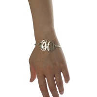 Personalized Monogram Initial Bangle Bracelet